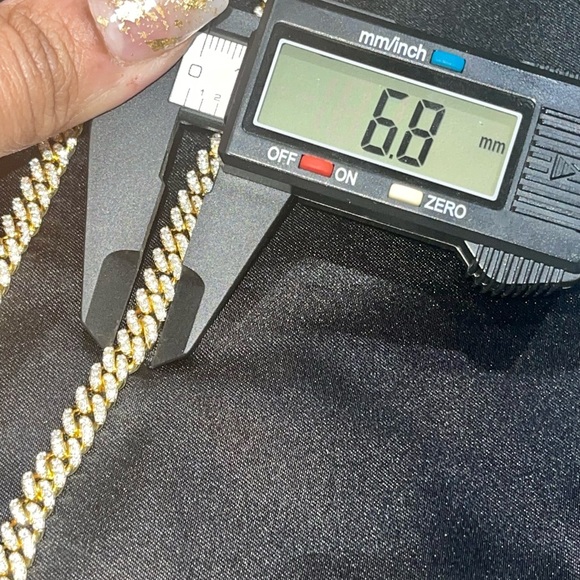 Vvs certified moissanite diamond Cuban link chain, 18 inch, documents included, - Picture 5 of 7